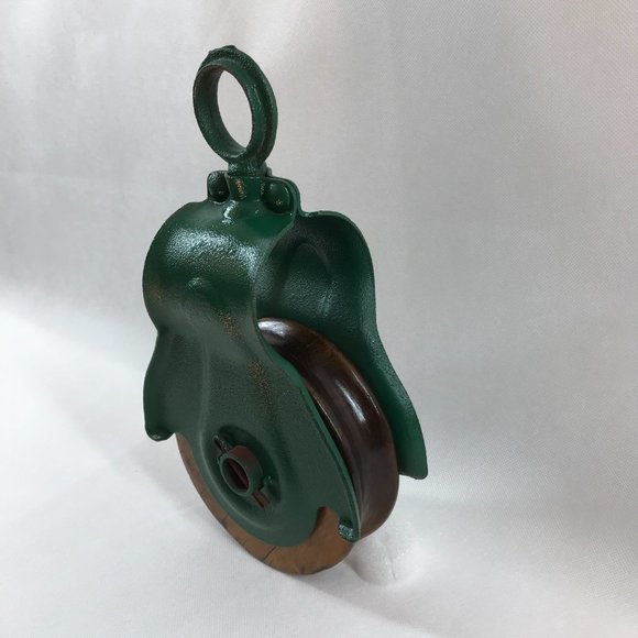 Antique Vintage Cast Iron & Wood Barn Pulley - Picture 4 of 8